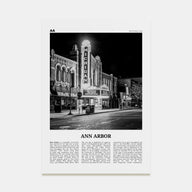 Ann Arbor Travel B&W No 1 Poster
