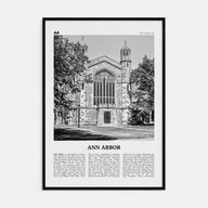 Ann Arbor Travel B&W No 2 Poster
