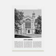 Ann Arbor Travel B&W No 2 Poster