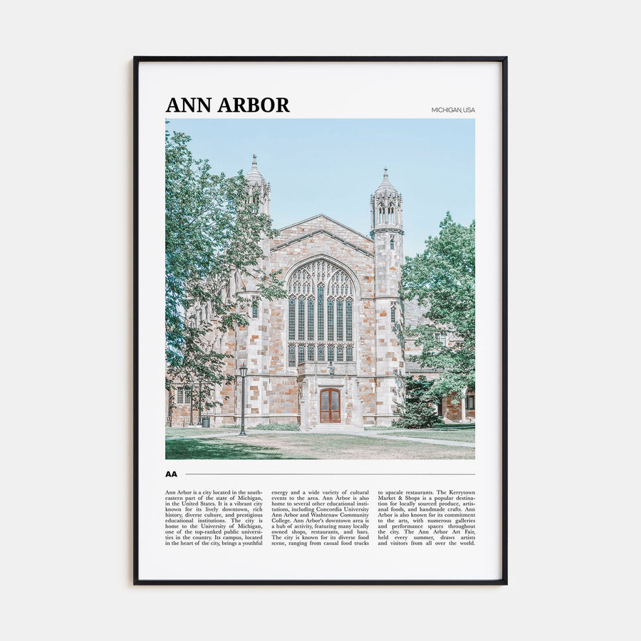 Ann Arbor Travel Color Poster