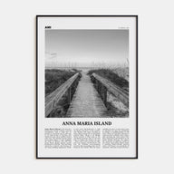 Anna Maria Island Travel B&W Poster