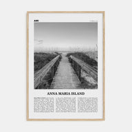 Anna Maria Island Travel B&W Poster