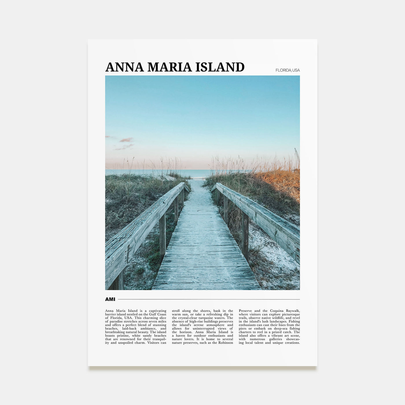 Anna Maria Island Travel Color Poster