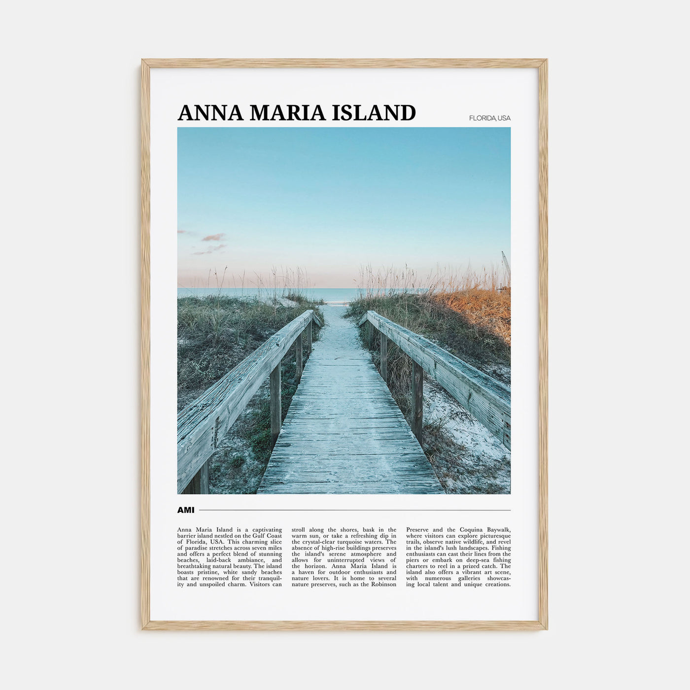 Anna Maria Island Travel Color Poster