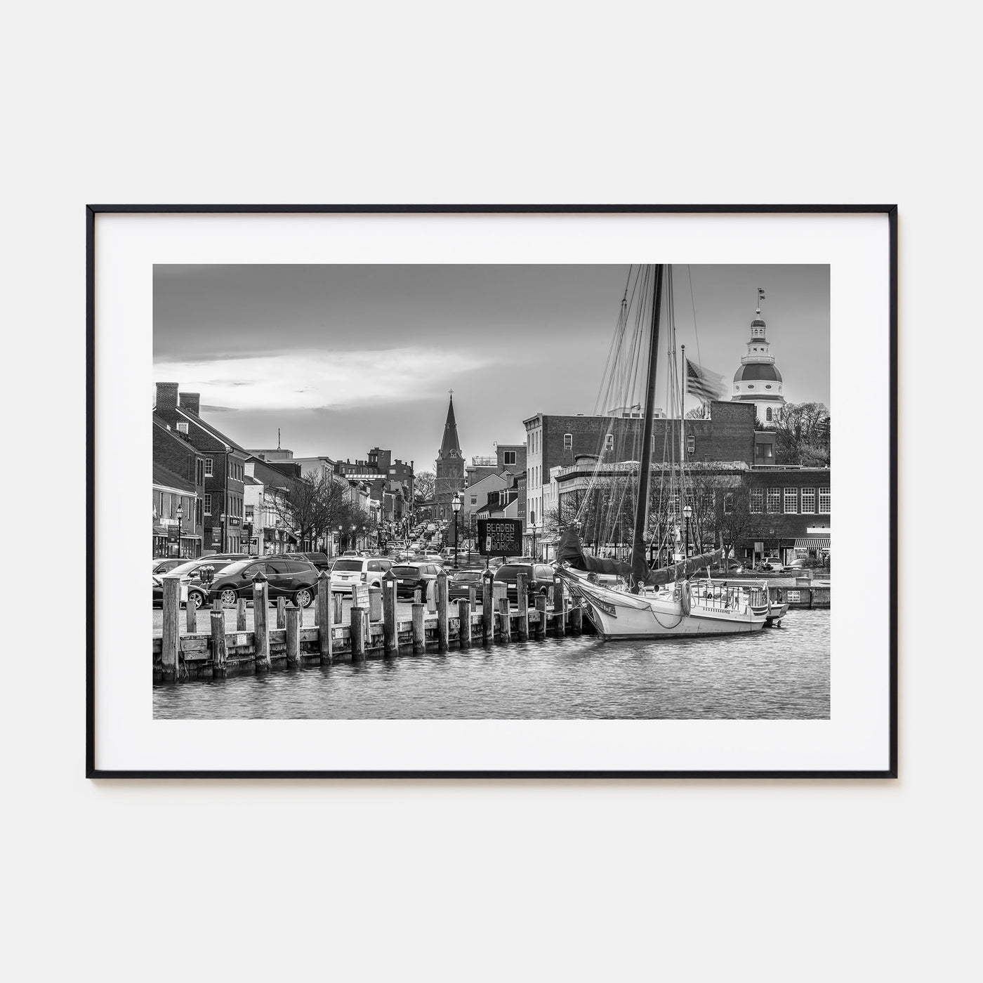 Annapolis Landscape B&W Poster