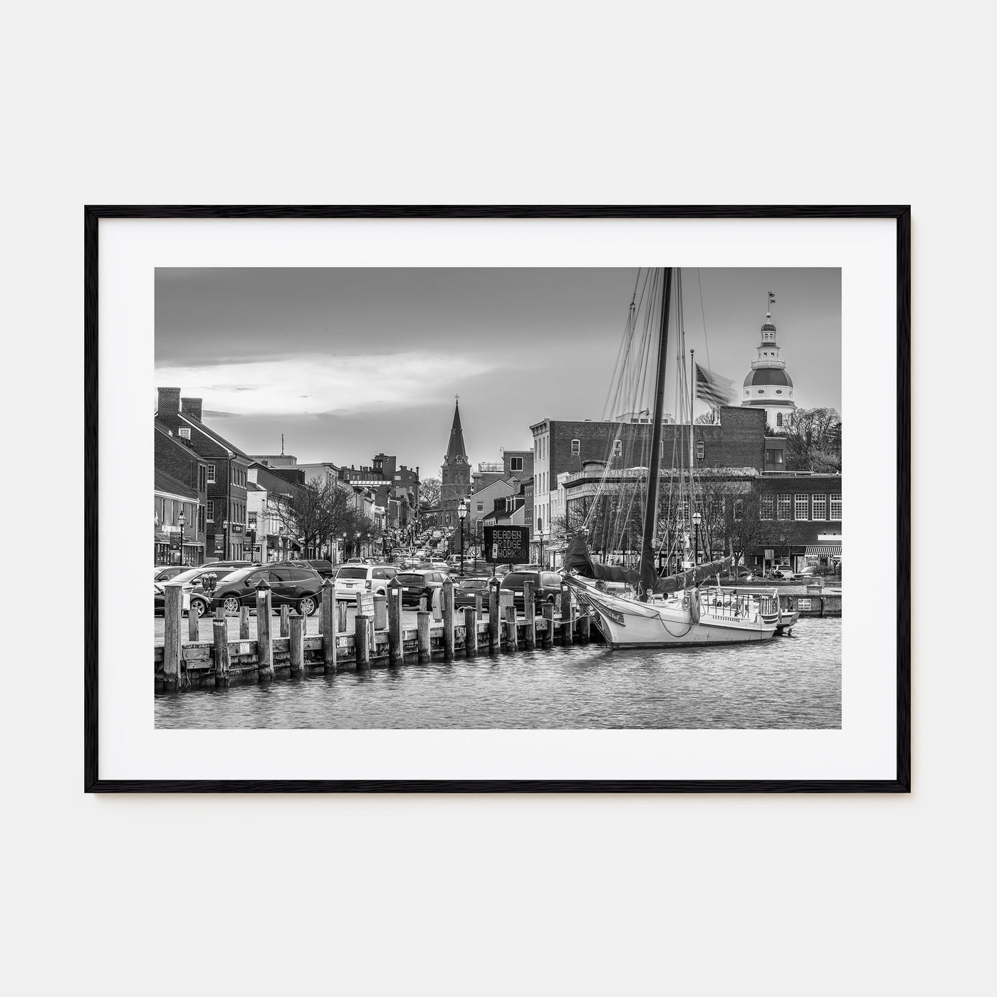 Annapolis Landscape B&W Poster