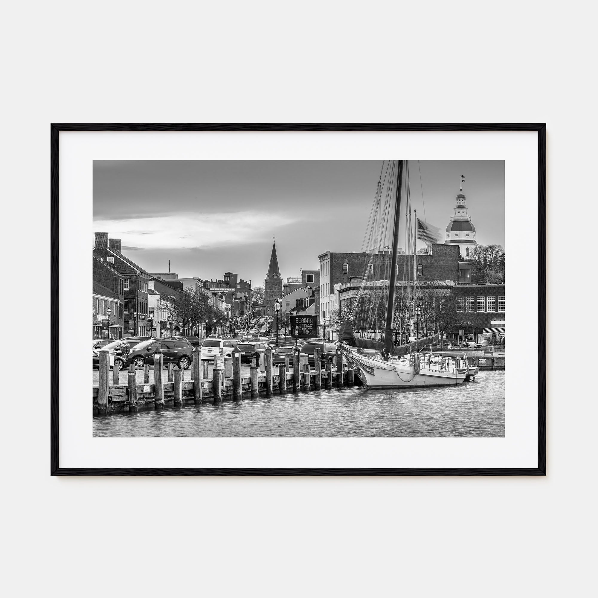 Annapolis Landscape B&W Poster