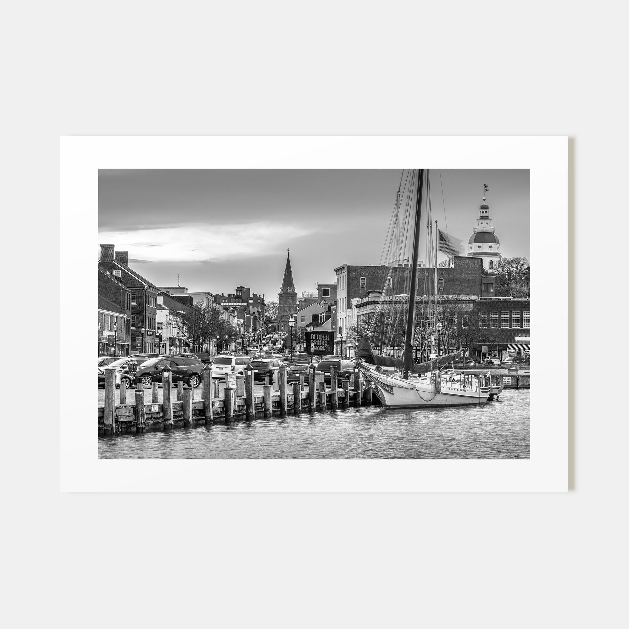 Annapolis Landscape B&W Poster