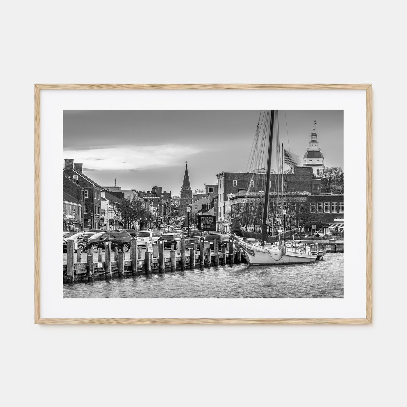 Annapolis Landscape B&W Poster