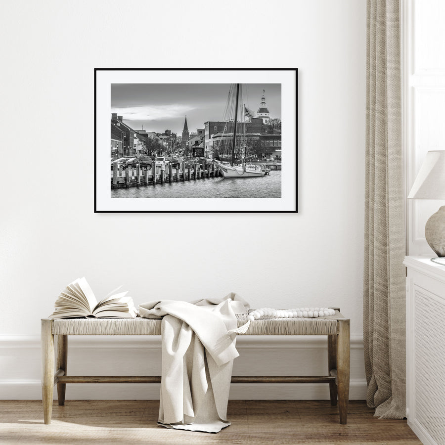 Annapolis Landscape B&W Poster