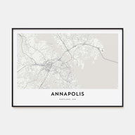 Annapolis Map Landscape Poster