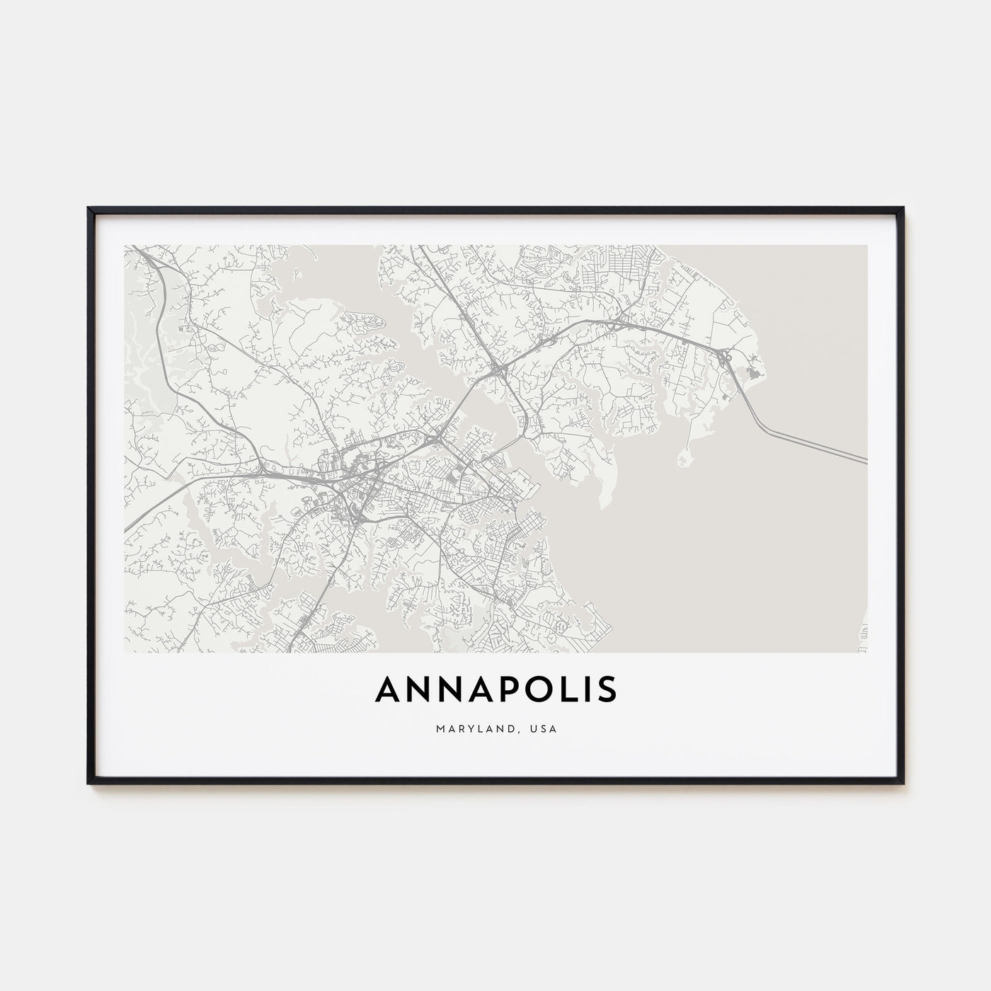 Annapolis Map Landscape Poster