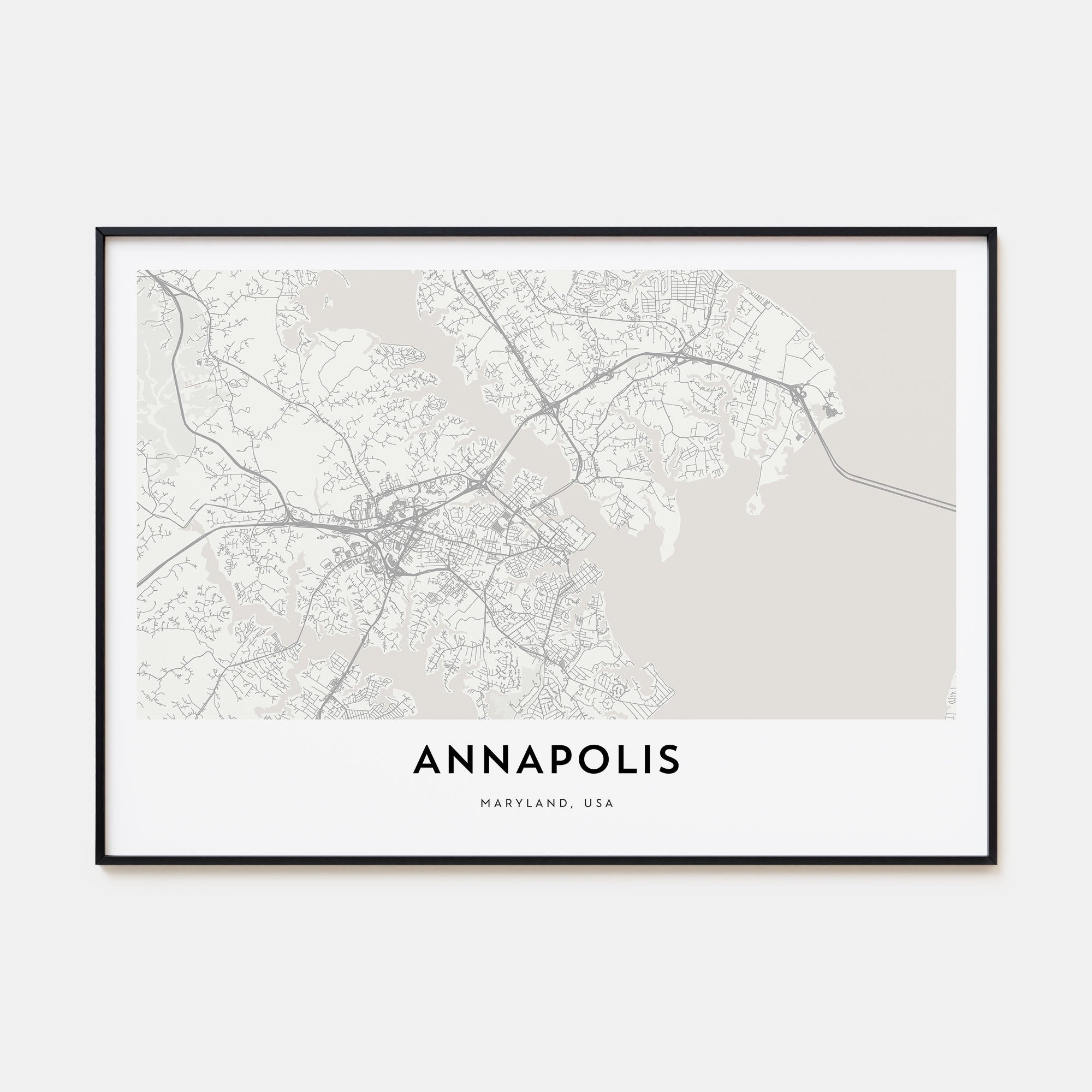 Annapolis Map Landscape Poster