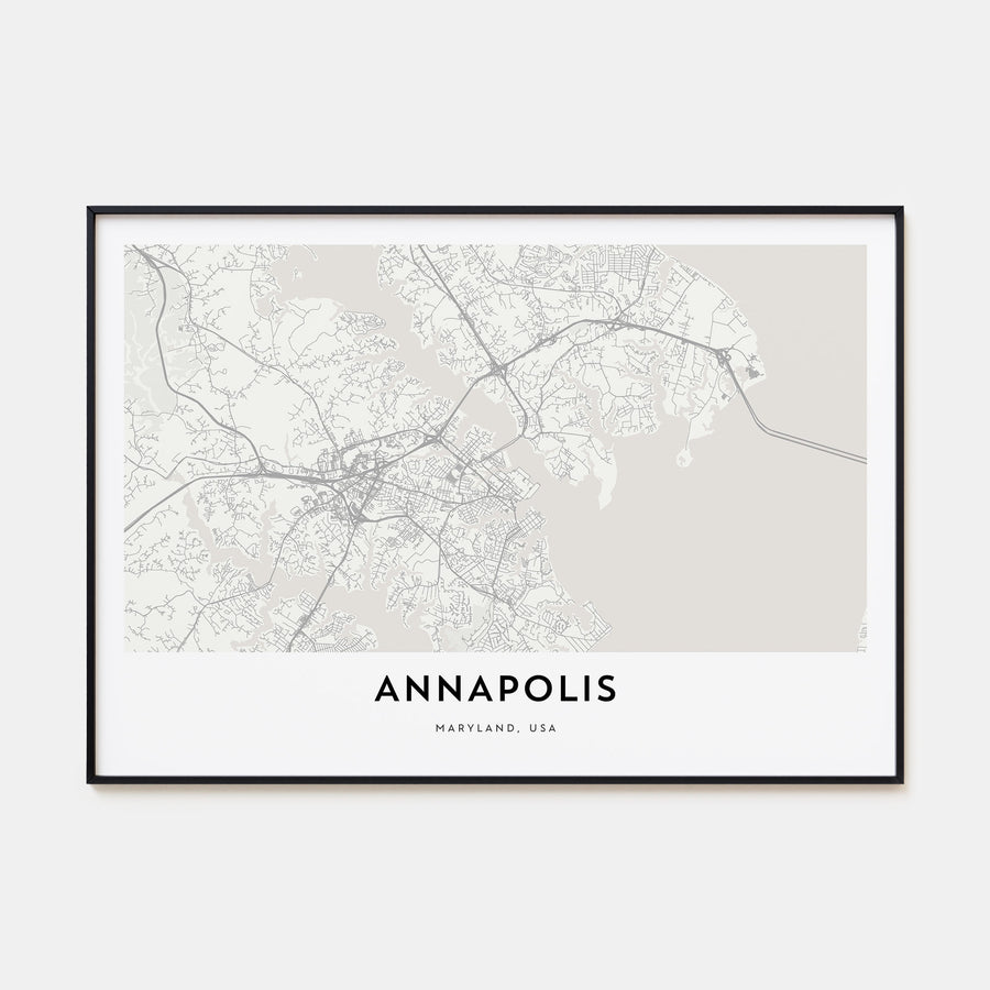 Annapolis Map Landscape Poster