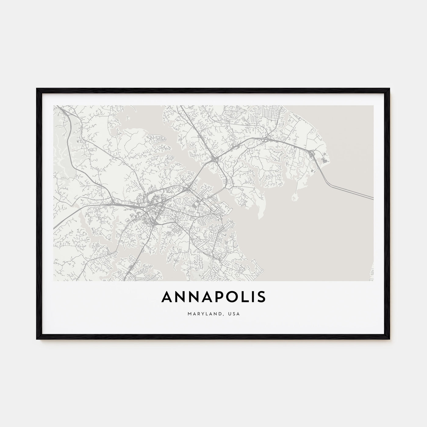 Annapolis Map Landscape Poster