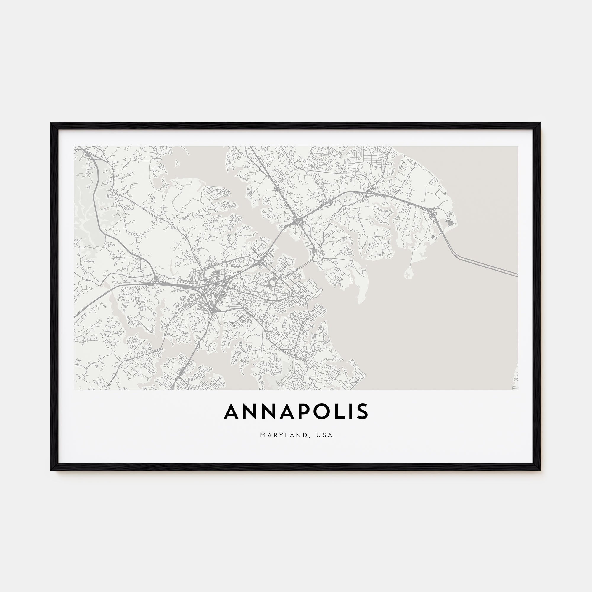 Annapolis Map Landscape Poster