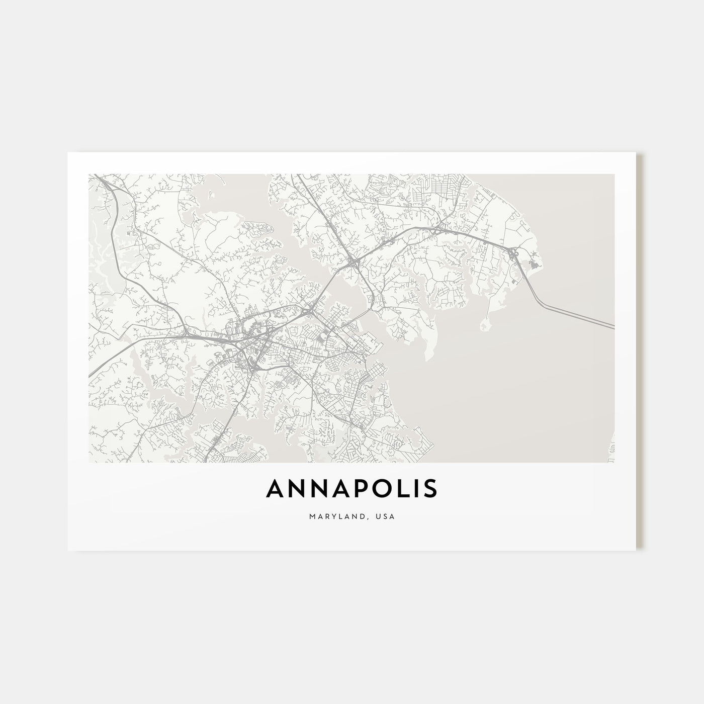 Annapolis Map Landscape Poster