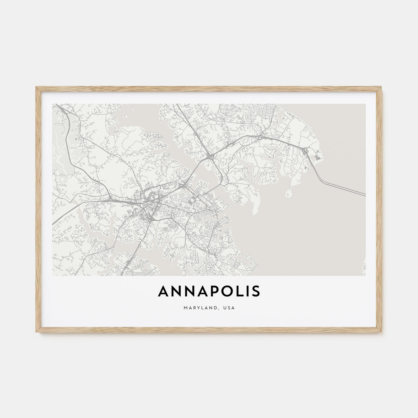 Annapolis Map Landscape Poster