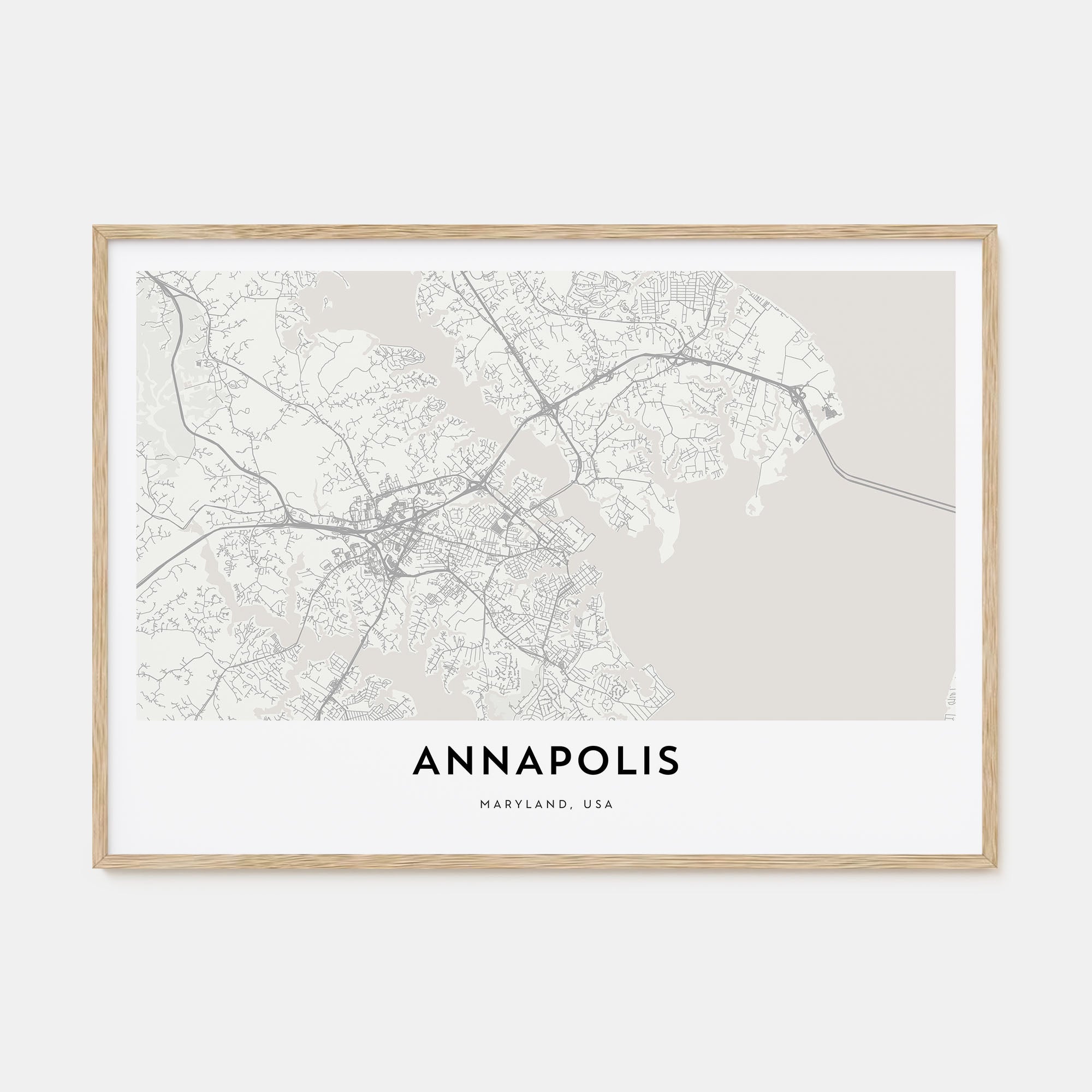 Annapolis Map Landscape Poster