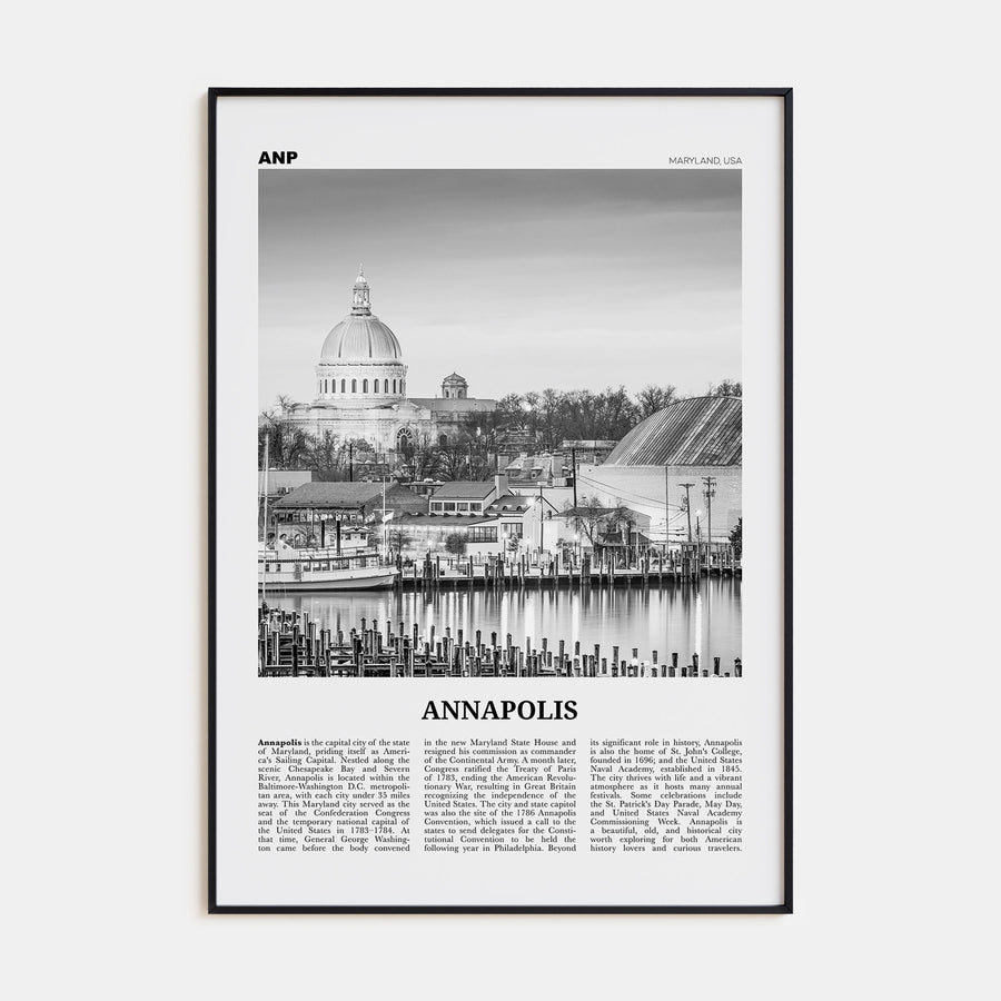 Annapolis Travel B&W No 2 Poster