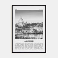 Annapolis Travel B&W No 2 Poster