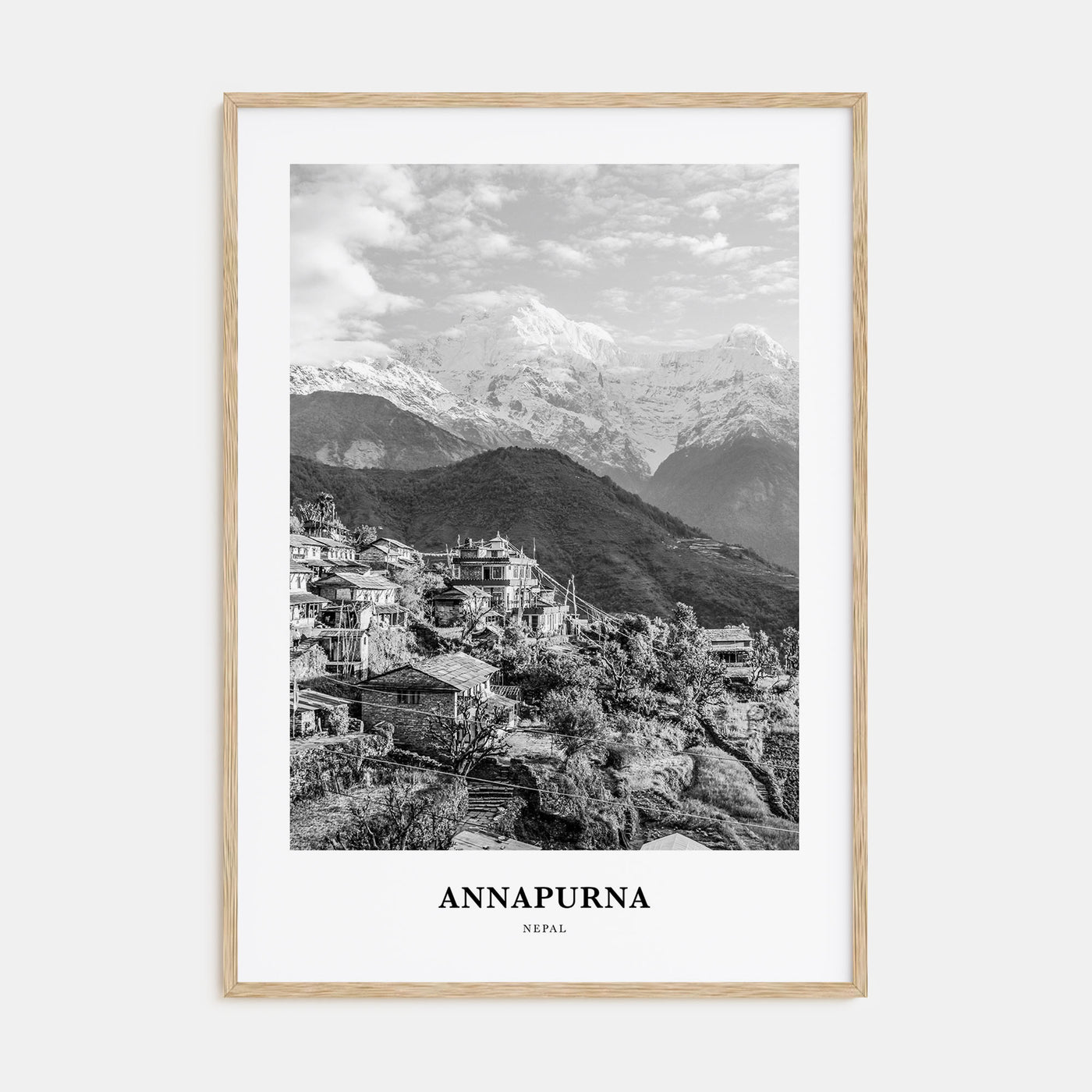 Annapurna Portrait B&W Poster