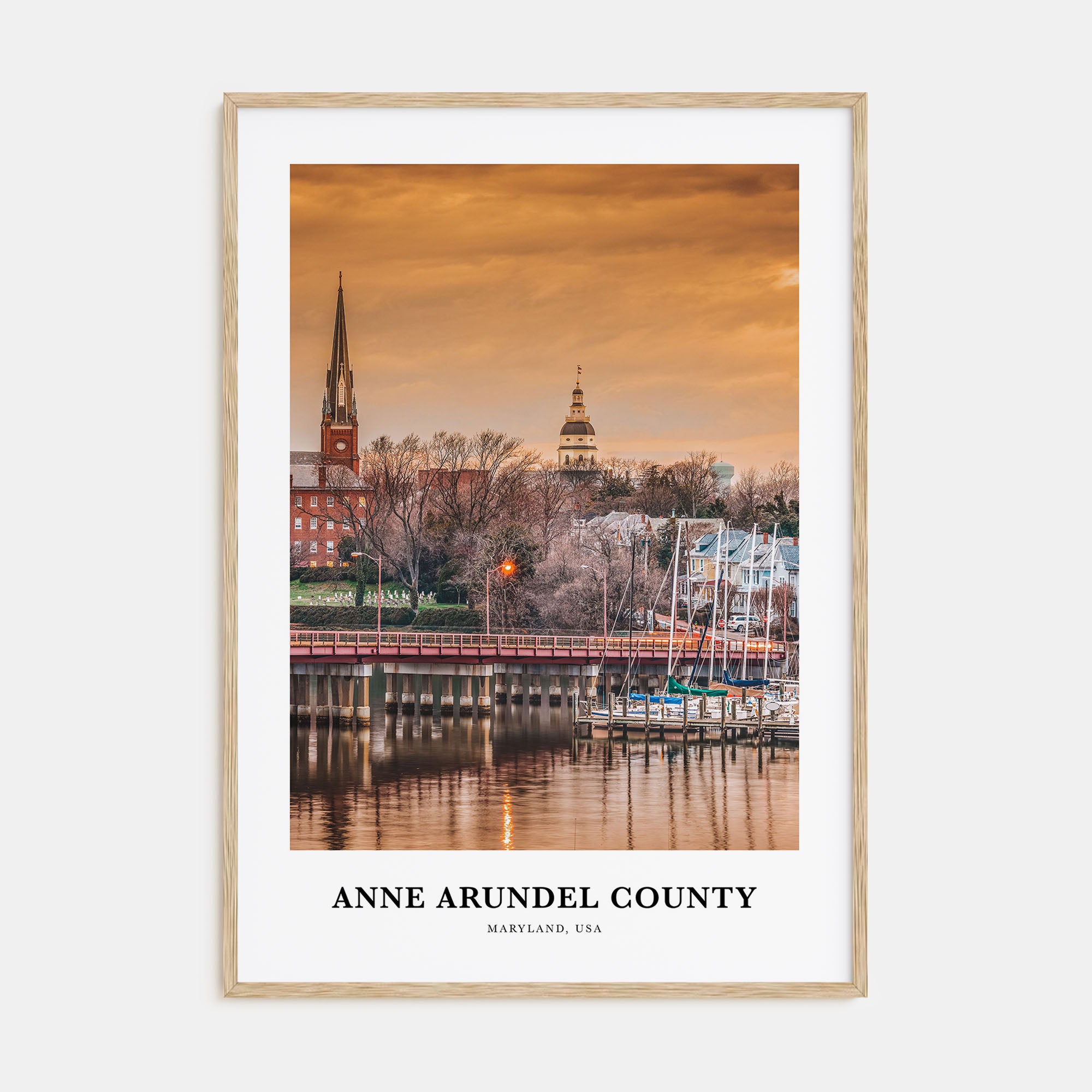 Anne Arundel County Portrait Color Poster