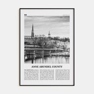 Anne Arundel County Travel B&W Poster