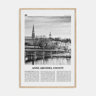 Anne Arundel County Travel B&W Poster