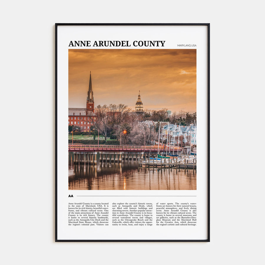 Anne Arundel County Travel Color Poster