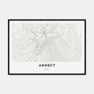 Annecy Map Landscape Poster