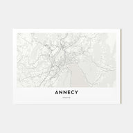 Annecy Map Landscape Poster