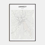Annecy Map Portrait Poster