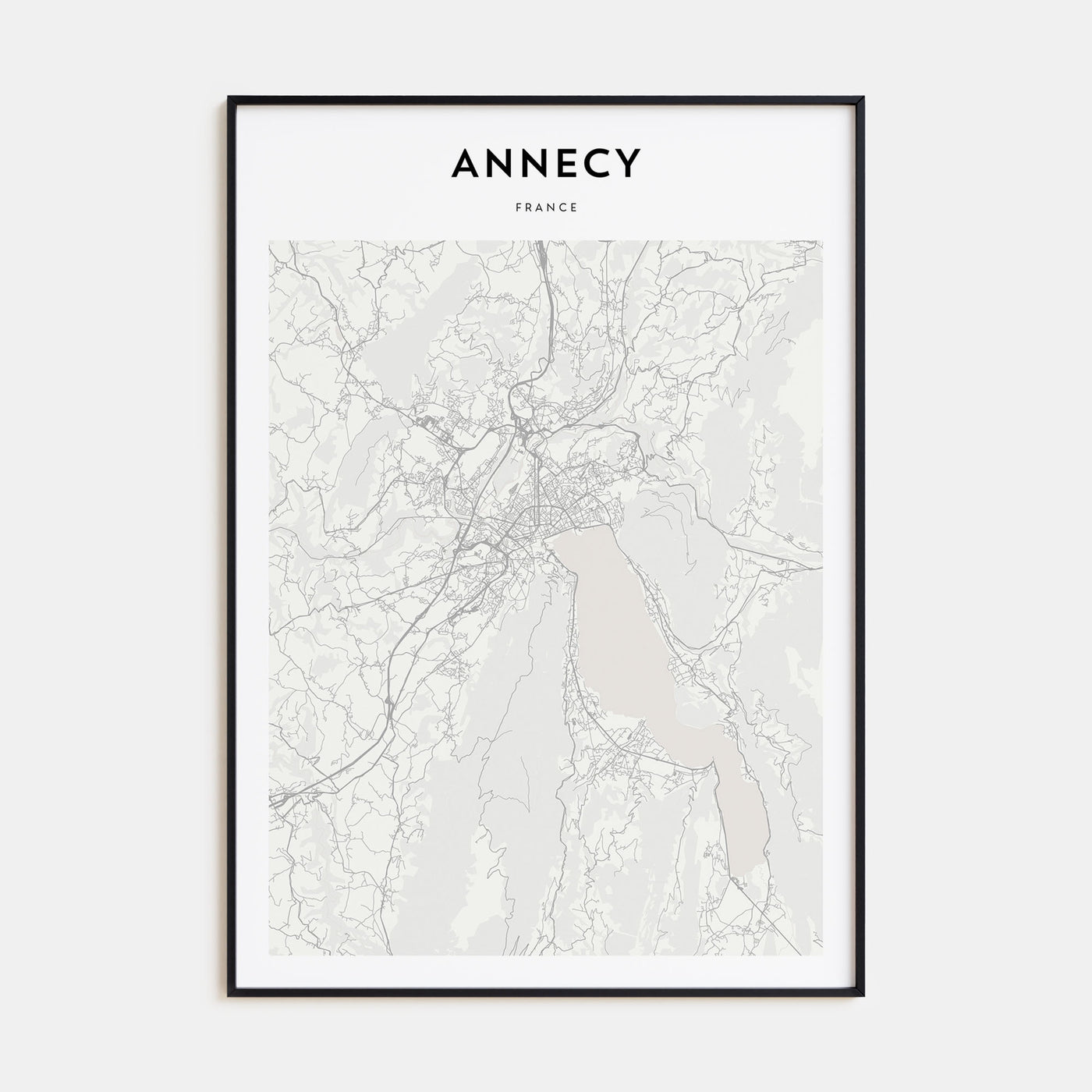 Annecy Map Portrait Poster