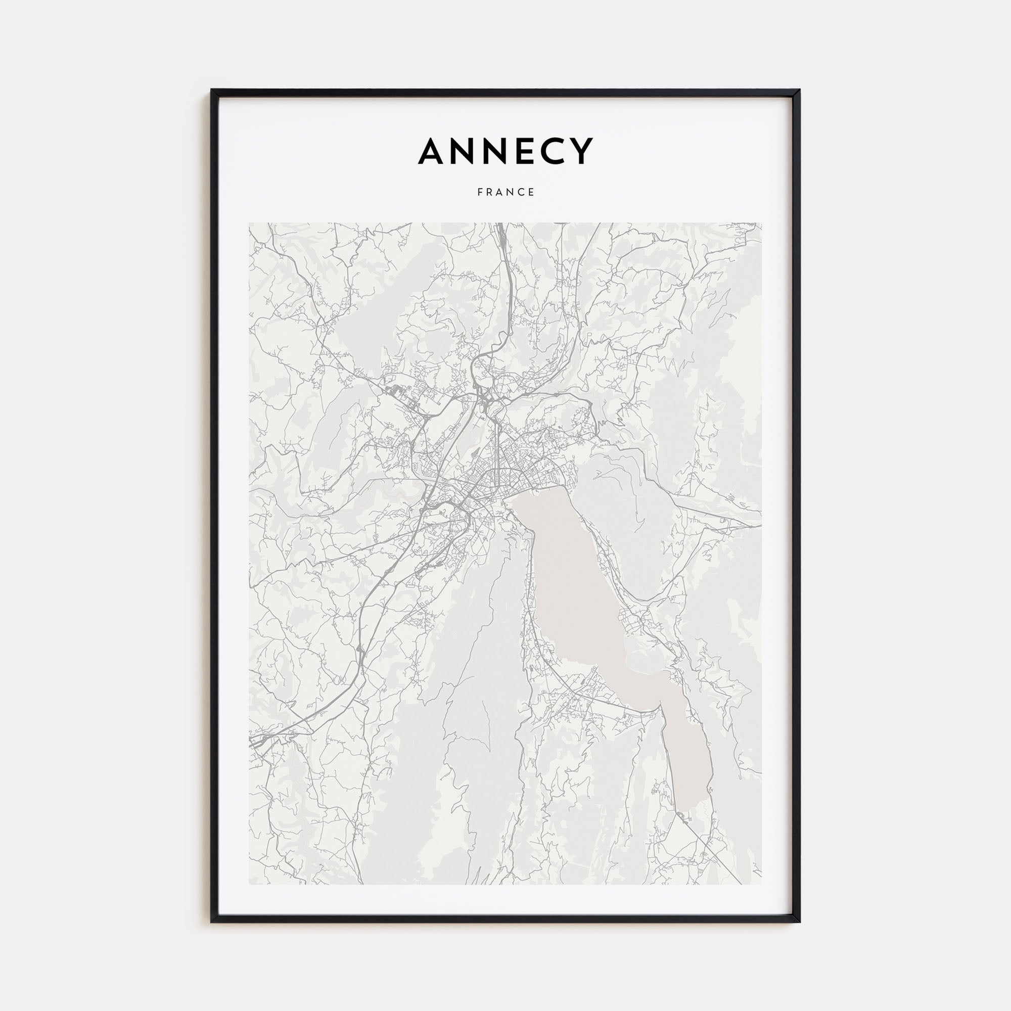 Annecy Map Portrait Poster