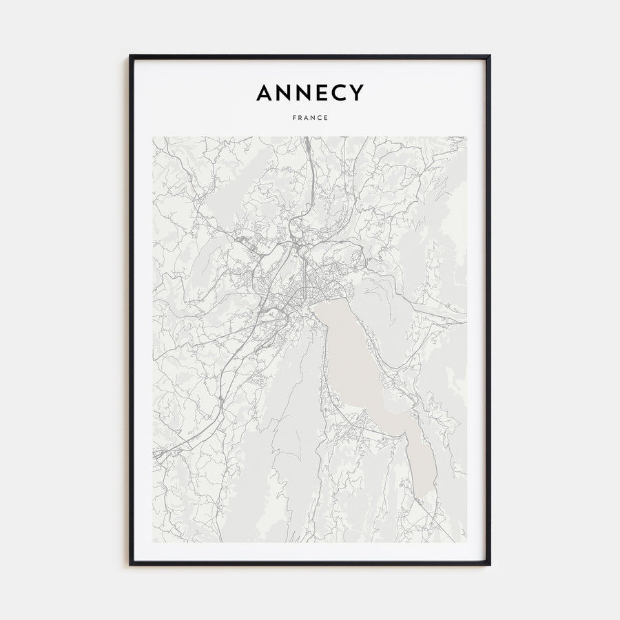 Annecy Map Portrait Poster