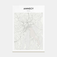 Annecy Map Portrait Poster