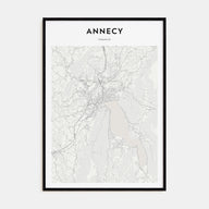 Annecy Map Portrait Poster