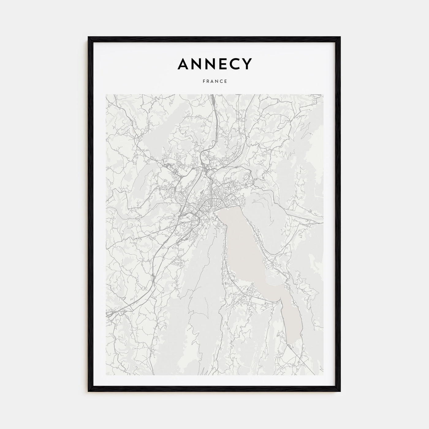 Annecy Map Portrait Poster