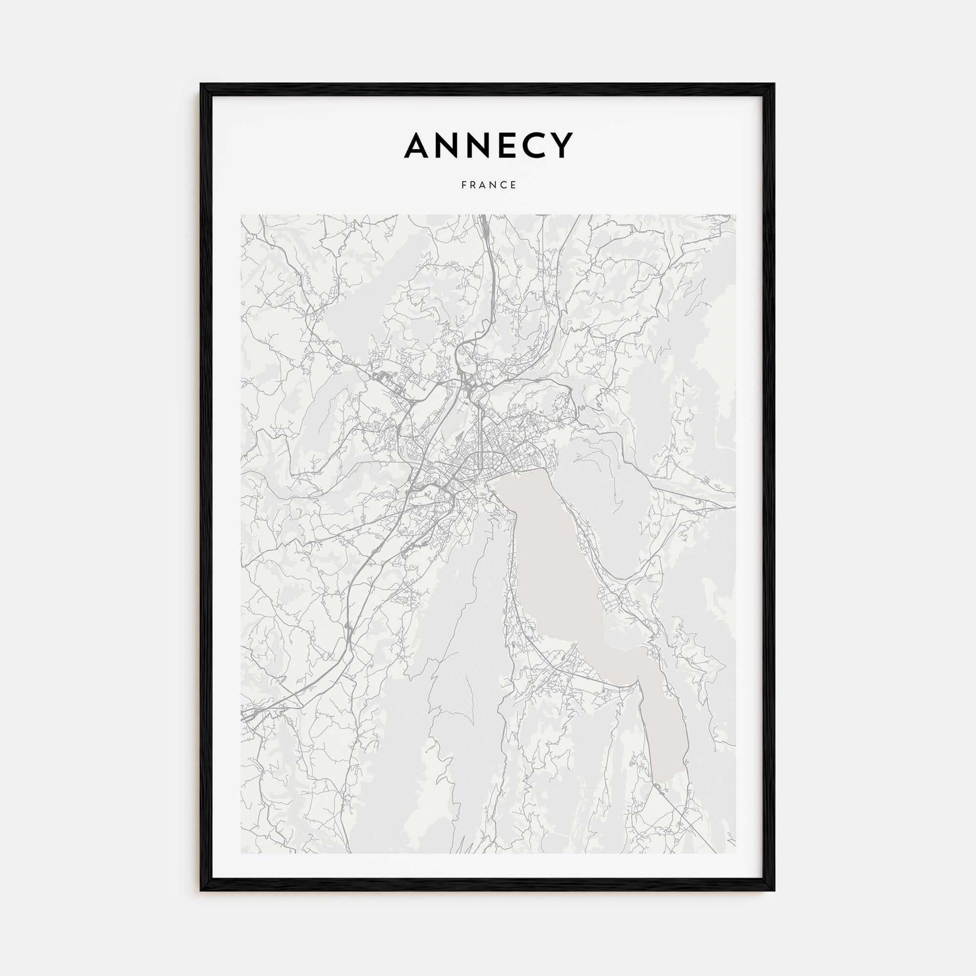 Annecy Map Portrait Poster