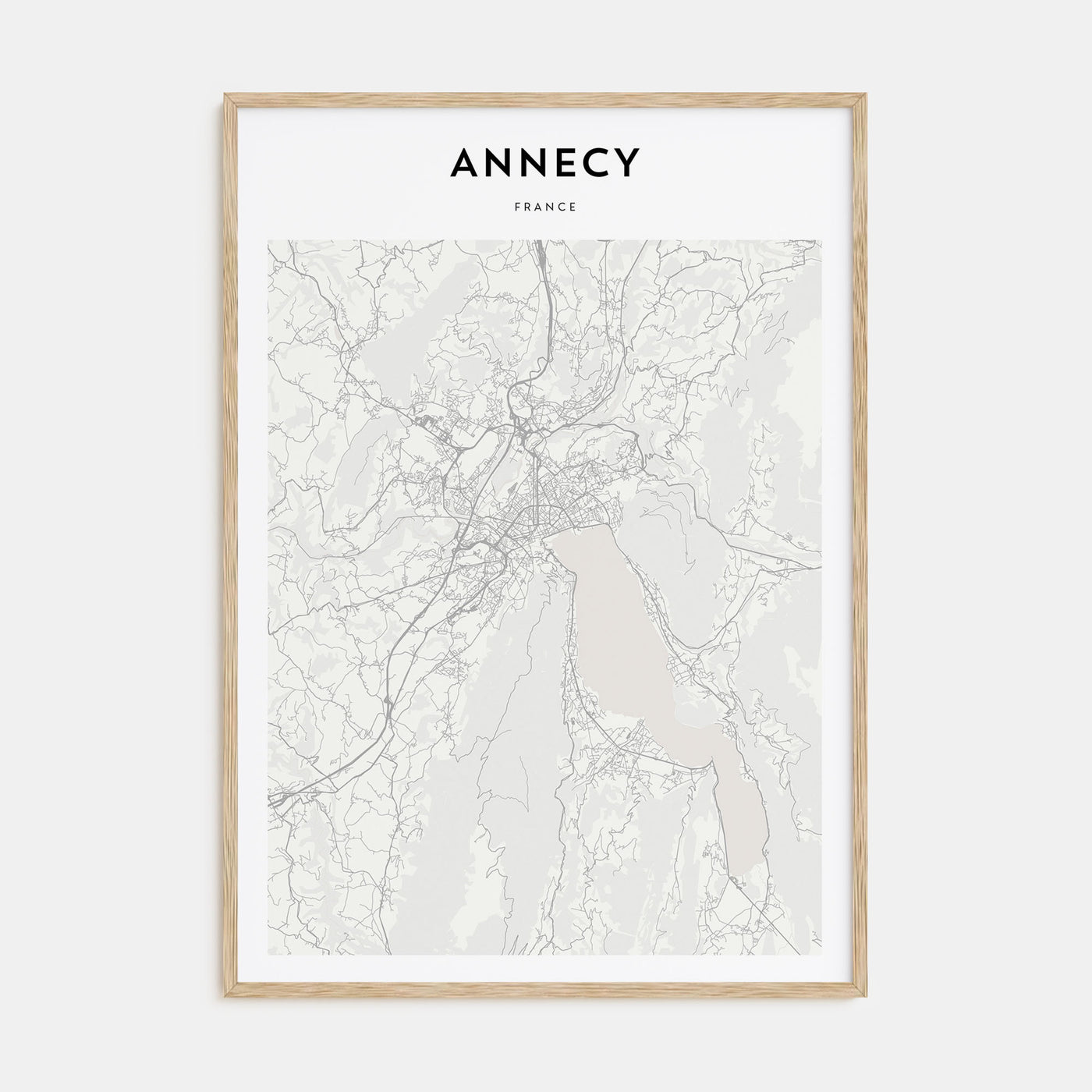 Annecy Map Portrait Poster