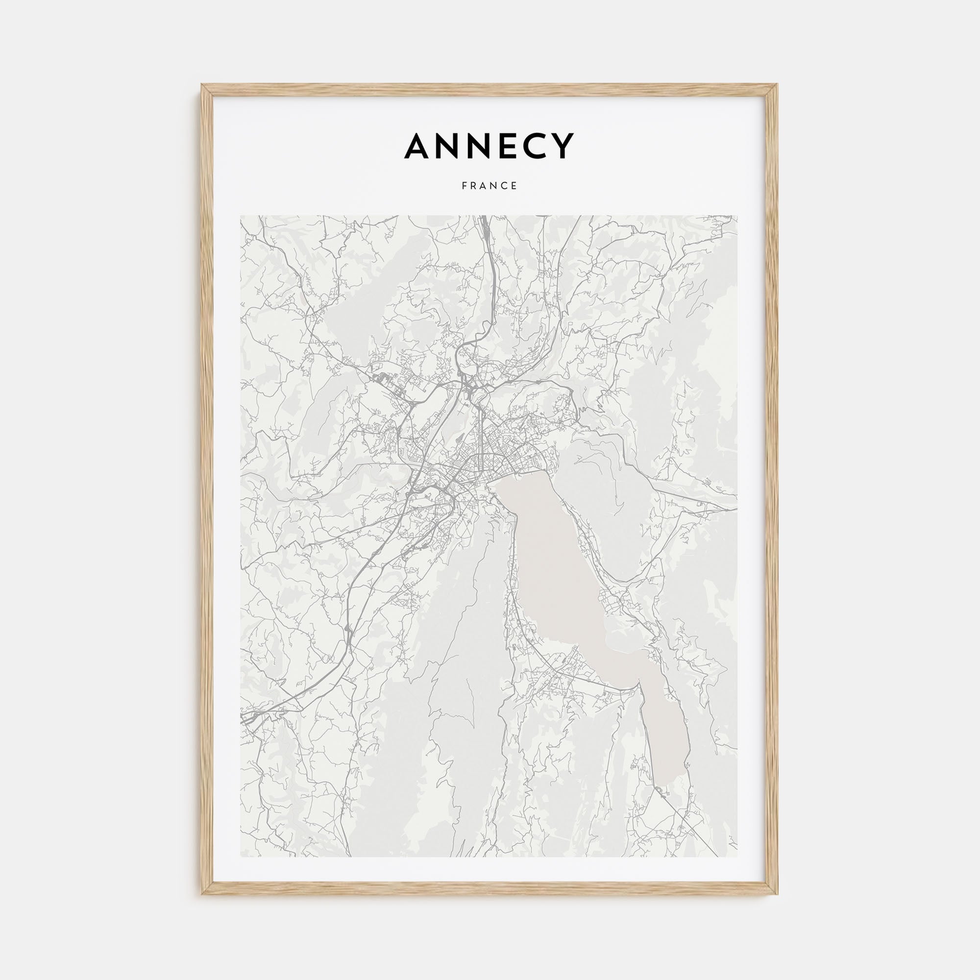 Annecy Map Portrait Poster
