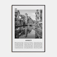 Annecy Travel B&W Poster