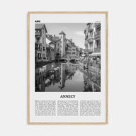 Annecy Travel B&W Poster