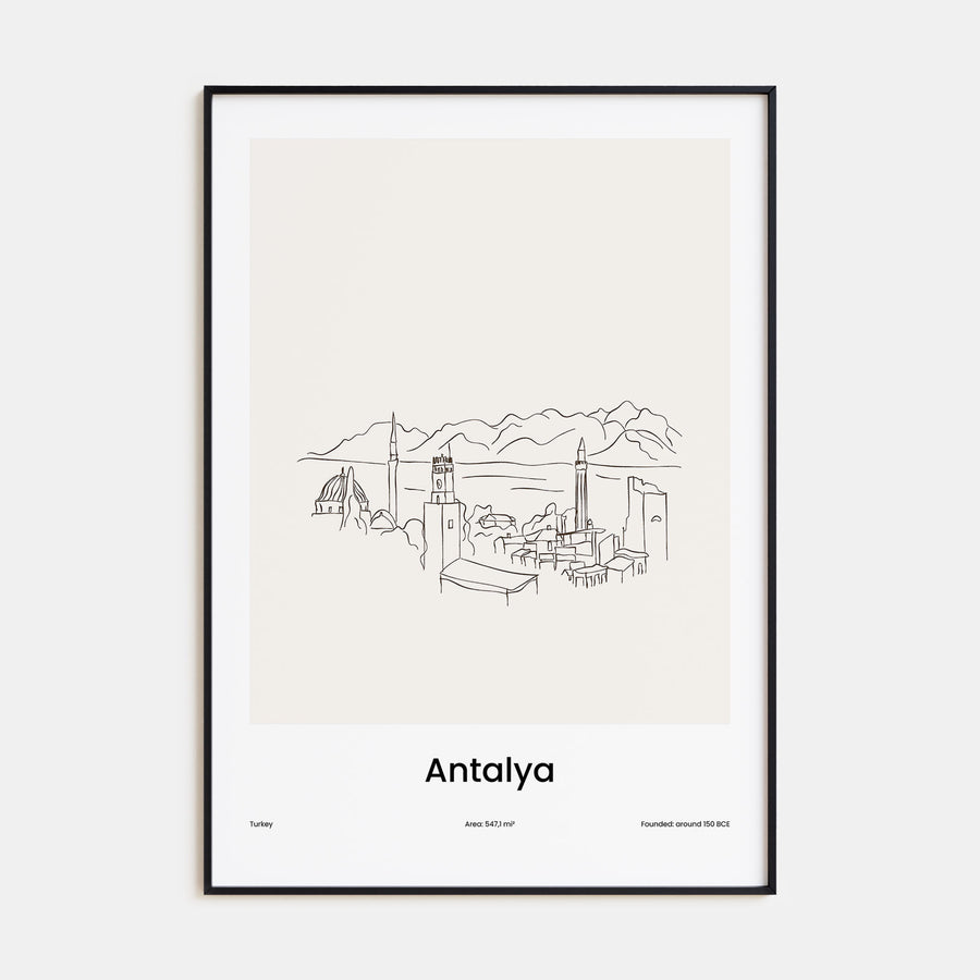 Antalya Drawn Poster