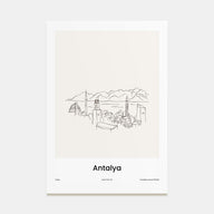 Antalya Drawn Poster
