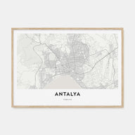 Antalya Map Landscape Poster
