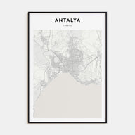 Antalya Map Portrait Poster