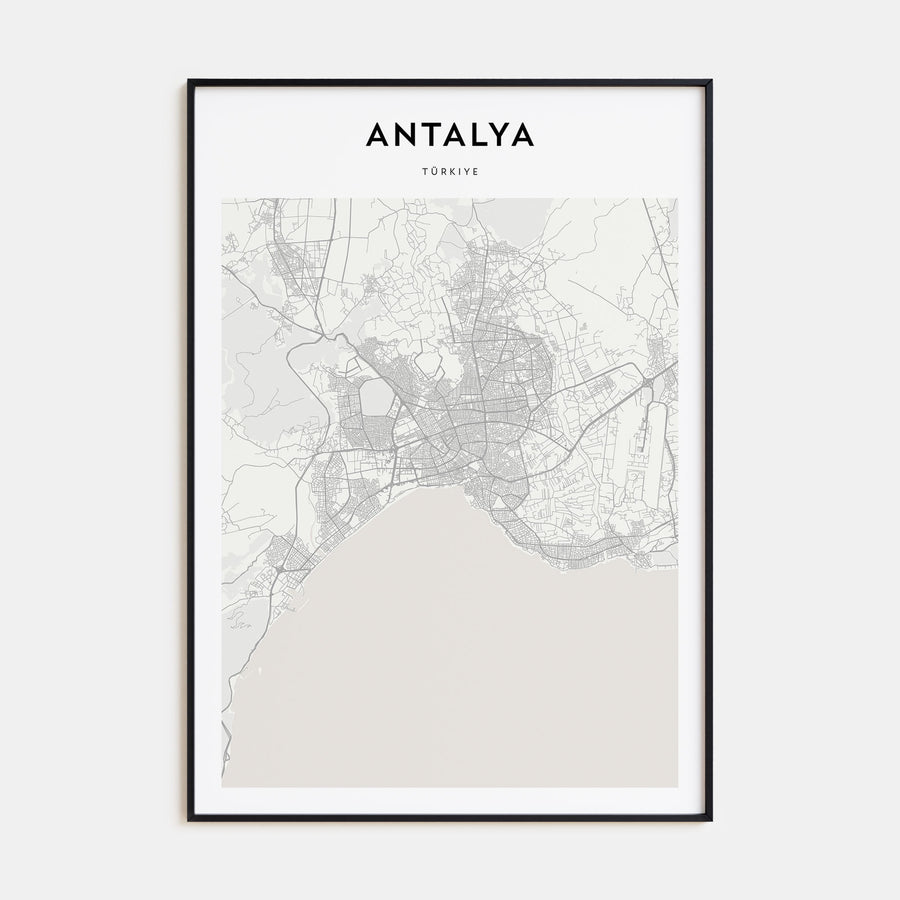 Antalya Map Portrait Poster