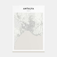 Antalya Map Portrait Poster